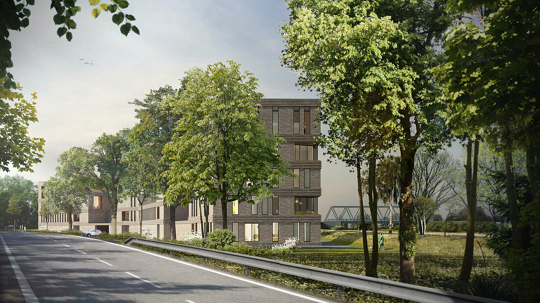 Nieuwbouw woonproject met 74 woningen Oldenburg